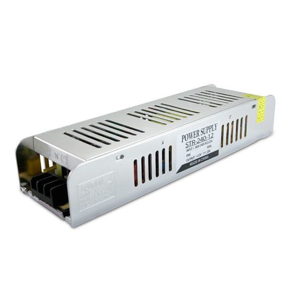 Блок живлення 12В 240Вт 20А STR-240 IP20 Slim перфорований 11674